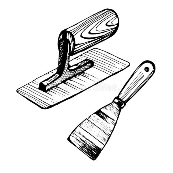 Штукатурная лопатка эскиз