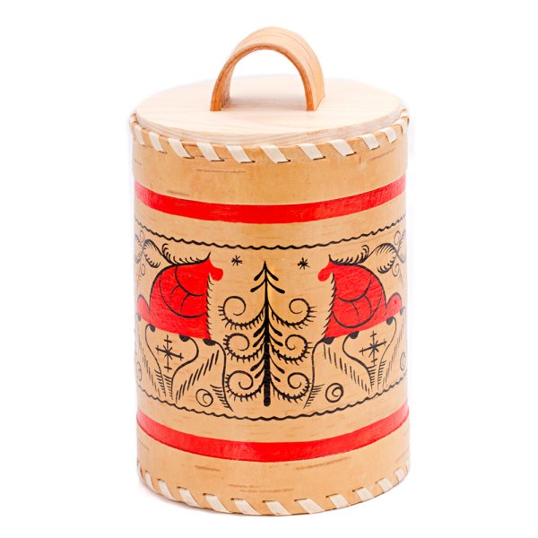 Туес с мезенской росписью