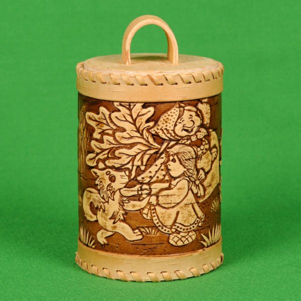 Трафарет берестяного туеса