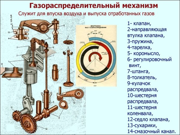 Назначение клапанов ГРМ ДВС