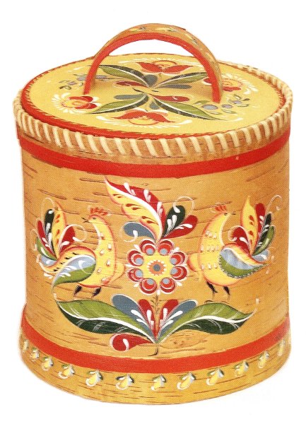 Роспись уфтюжского туеска