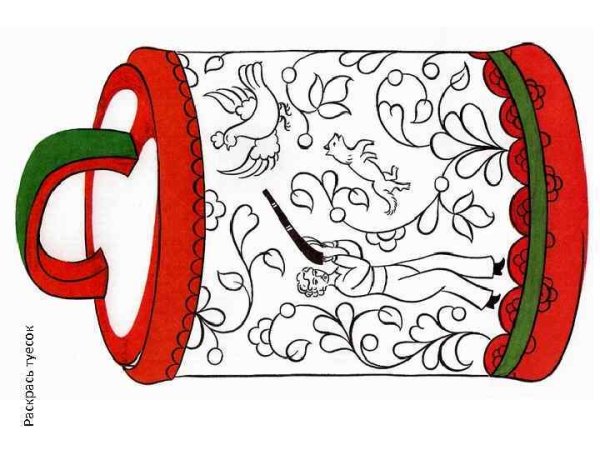 Туесок с мезенской росписью