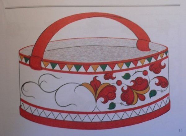 Пермогорская роспись Туесок