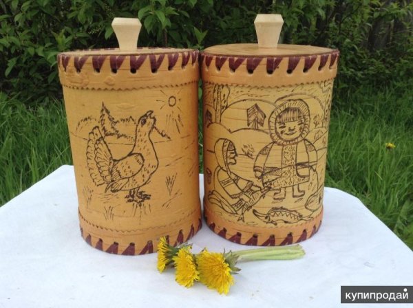 Туесок из бересты рисунок