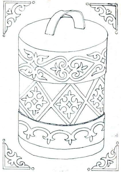 Туесок раскраска