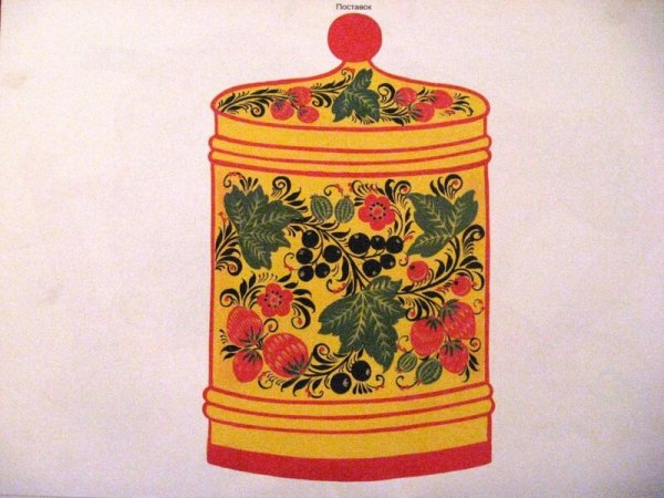 Городецкая роспись Туесок