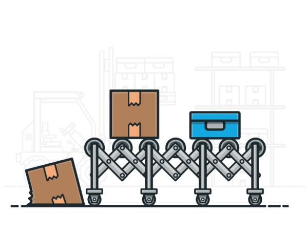 Конвейер нарисованный