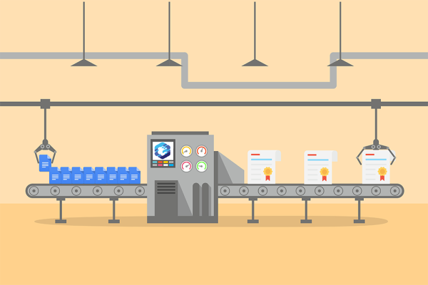 Конвейер иллюстрация