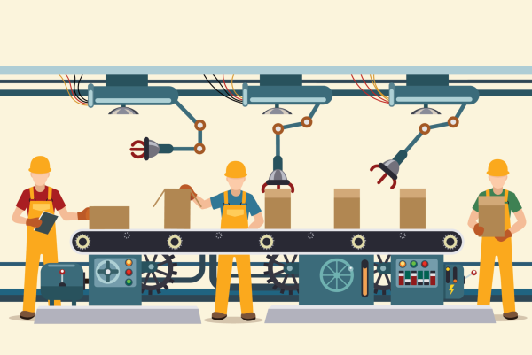 Конвейер иллюстрация