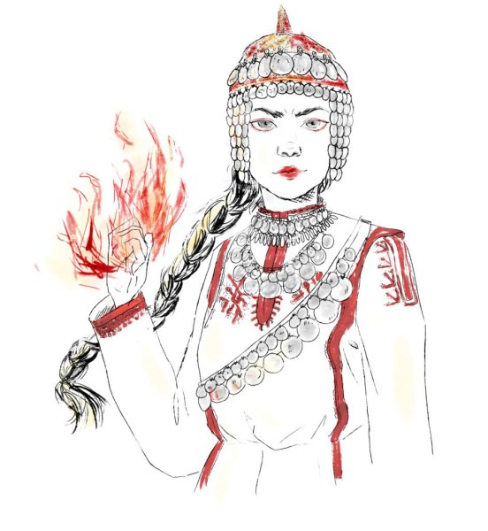 Тухья Чувашский головной убор рисунок