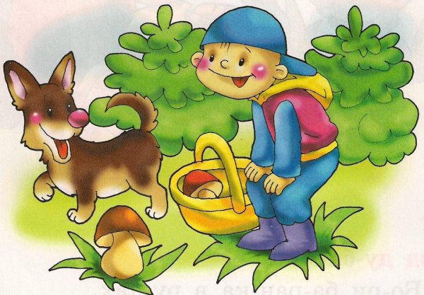 Грибник мультяшный