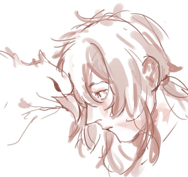 Дилюк Геншин чёрно белый