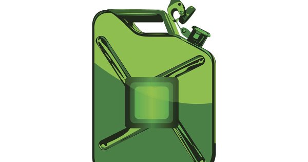 Канистра для бензина рисованная