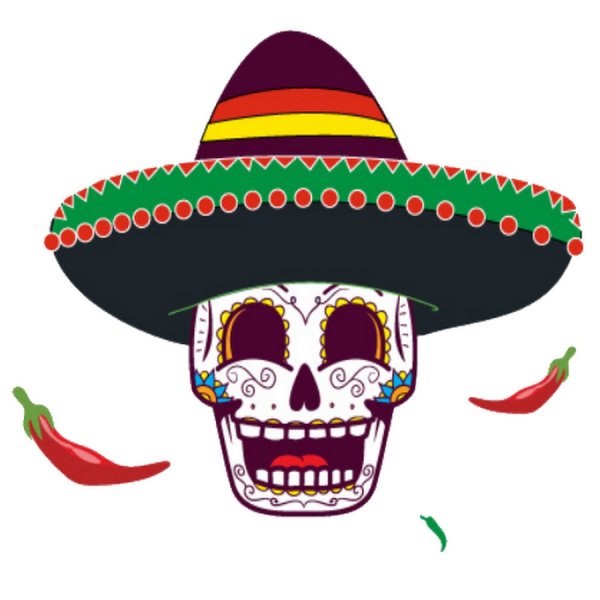 Мексиканский череп в Сомбреро
