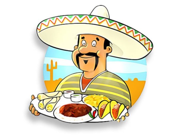 Череп в мексиканской шляпе