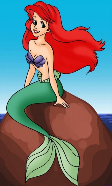 Русалочка Ариэль нарисова