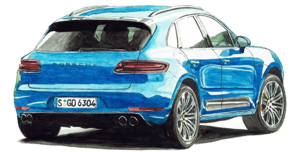 Porsche Macan GTS 2022 рисунок