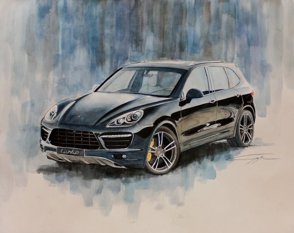 Порше Макан рисунок
