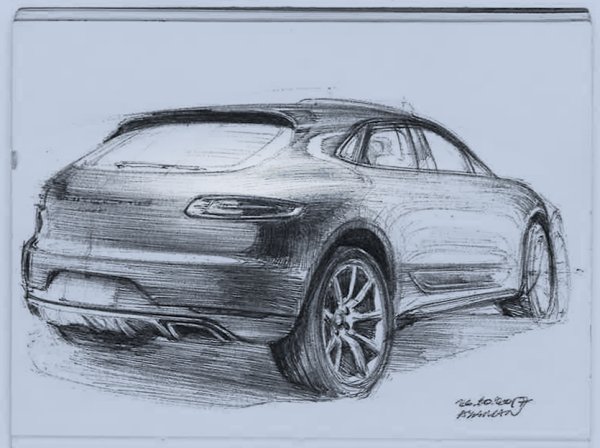 Порше Макан рисунок