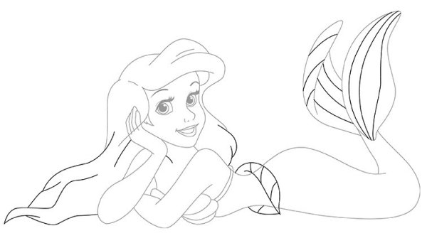 Как нарисовать русалку Ариэль
