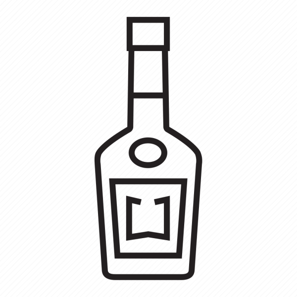 Бутылка коньяка рисунок