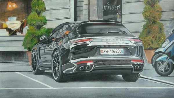 Порше Панамера рисунок