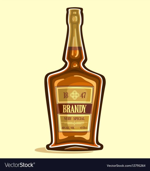 Бокал коньяка и сигара вектор