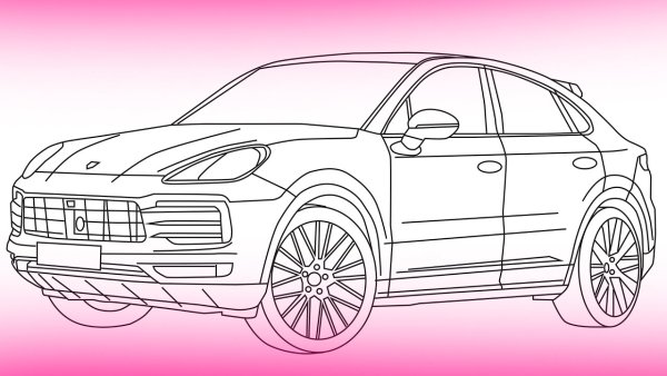 Раскраска Порше Кайен