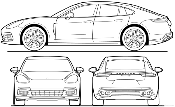 Porsche Panamera чертеж