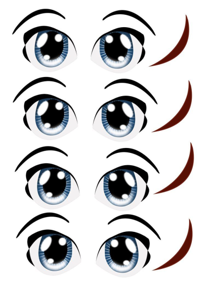 Шаблоны мультяшных глаз