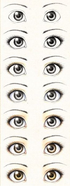 Рисование глаз куклам