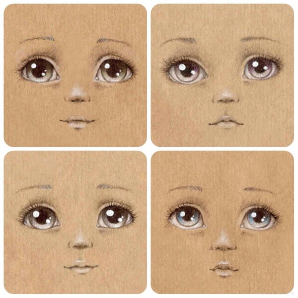 Глазки текстильной кукле