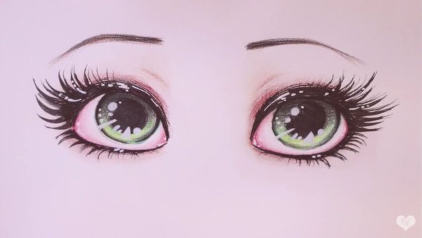 Рисуем глазки кукле