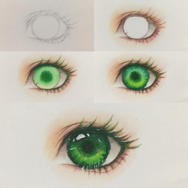 Аниме зеленые глаза