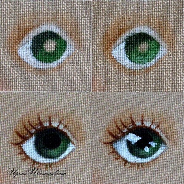 Тканевые куклы глаза