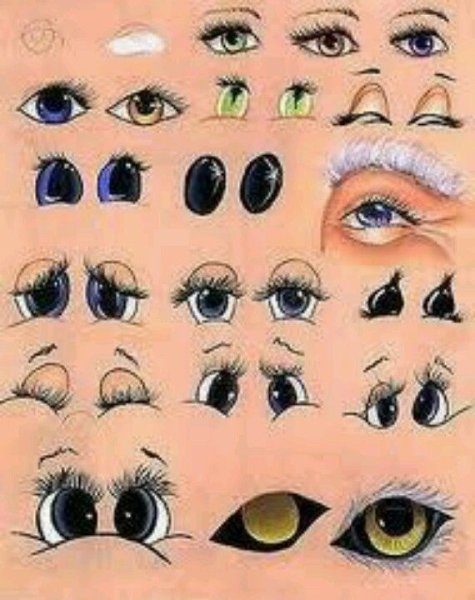 Рисование кукольные глаза