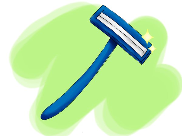 Бритва нарисованная