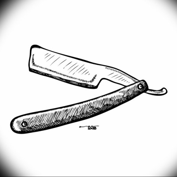 Эскиз острая бритва