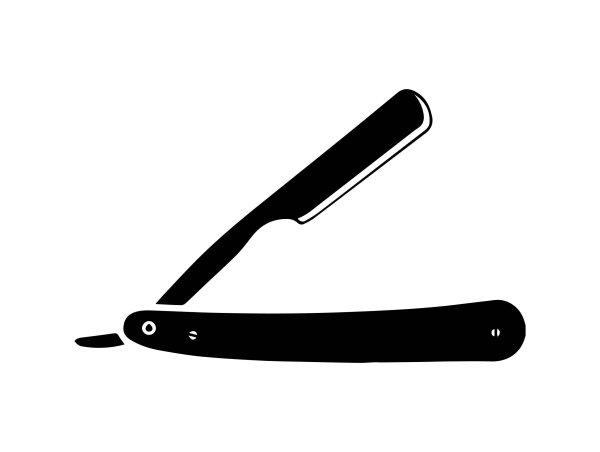 Барбер бритва опасная вектор