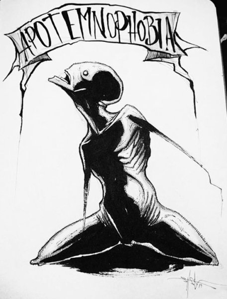 Рисунки страшные лёгкие