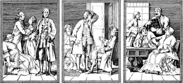 Иллюстрации к комедии Недоросль Стародум