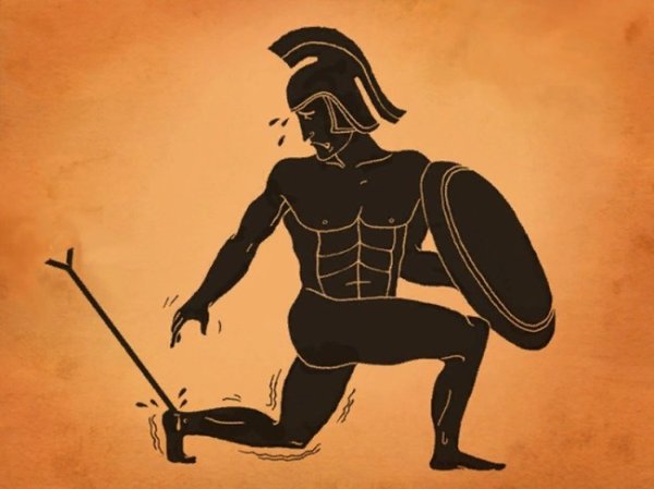 Ахиллес со стрелой в пятке