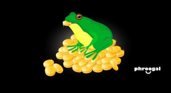 Монетка с изображением лягушка