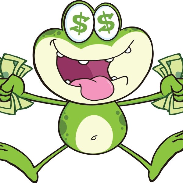 Лягушка иллюстрация деньги