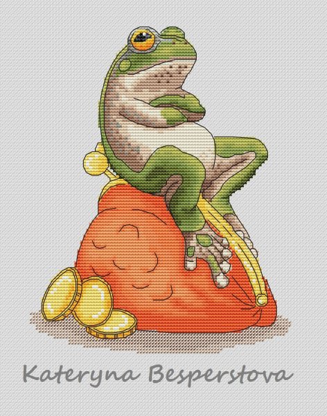 Вышивка жаба