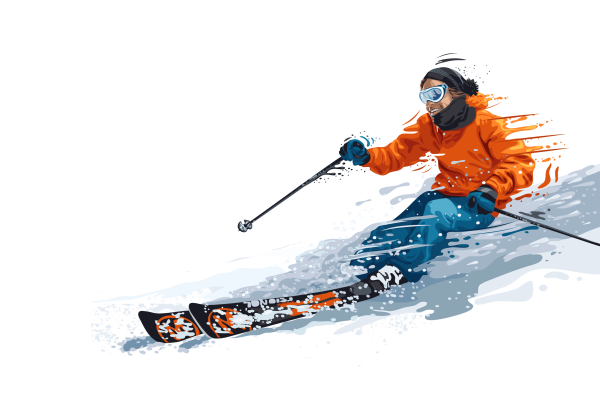 Слалом сноуборд вектор