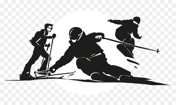 Горные лыжи силуэт