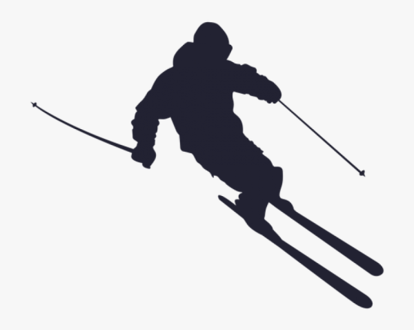 Горнолыжник силуэт