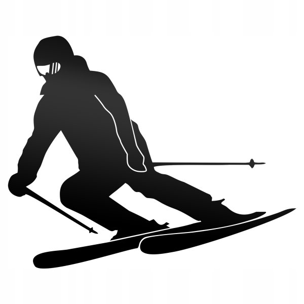 Лыжник вектор сбоку