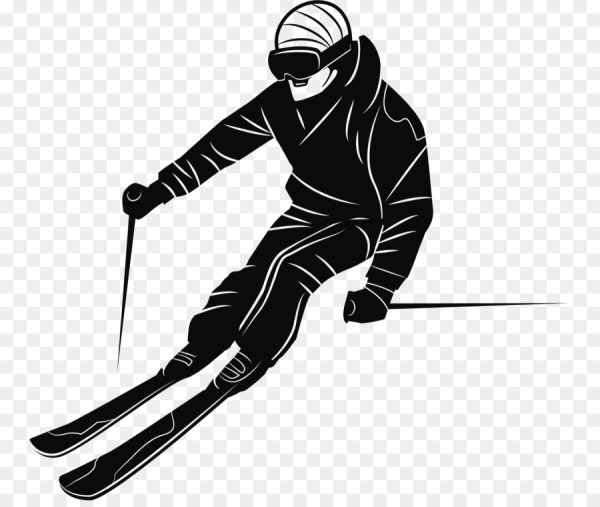 Трафарет лыжника